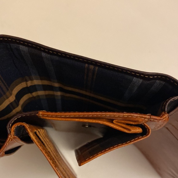 Vintage Women’s Tuscany Leather Adriano Leather Wallet Document 2 Tone Black/Tan - Picture 16 of 16